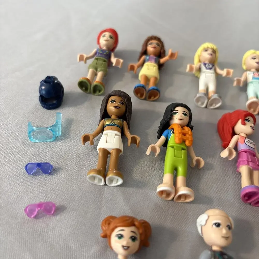 Lego Friends Random Female Girl Accessories Minifigures Marcel Ava, Lot of 12